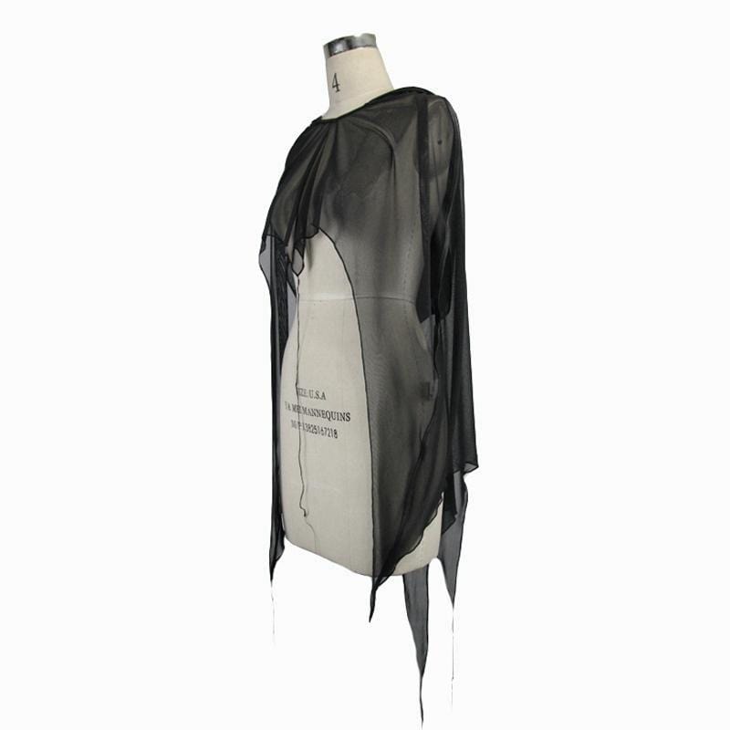 DEVIL FASHION Women's Goth Sheer Cape