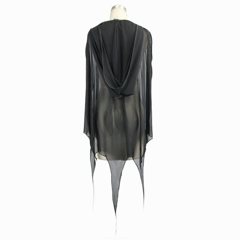 DEVIL FASHION Women's Goth Sheer Cape