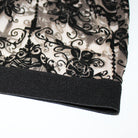 DEVIL FASHION Women's Goth Sheer Floral Lace Leggings