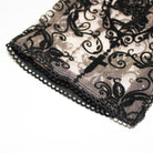 DEVIL FASHION Women's Goth Sheer Floral Lace Leggings