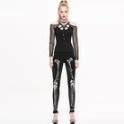 DEVIL FASHION Women's Goth Skeleton Bones Leggings