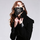 DEVIL FASHION Women's Goth Skull Studded Face Mask
