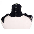 Women's Goth Velvet & Feather Collar