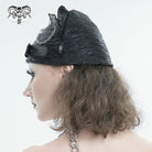DEVIL FASHION Women's Gothic Batwing Buckle Hat with Chain