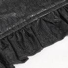 DEVIL FASHION Women's Gothic Beads Ruffled Belt