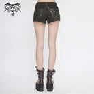 Women's Gothic Black and Copper Rivets Studded Shorts