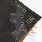 Women's Gothic Black and Copper Rivets Studded Shorts
