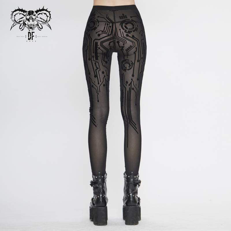 Women's Gothic Black Sexy Net Lace Leggings