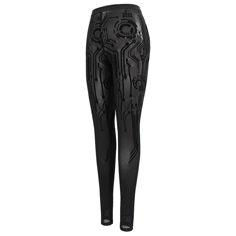 Women's Gothic Black Sexy Net Lace Leggings