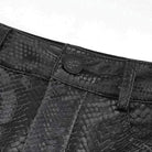 Women's Gothic Black Snakeskin Side Slits Maxi Skirts