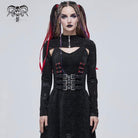 Women's Gothic Bone Printed Strappy Zipper Cape