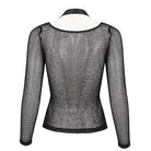 DEVIL FASHION Women's Gothic Buckle Mesh Shirt