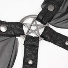 Women's Gothic Buckles Sheer Long Cloak with Hood