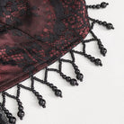 DEVIL FASHION Women's Gothic Cutout Beaded Lace Dress