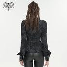 DEVIL FASHION Women's Gothic Cutout Puff Sleeved Shirt