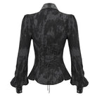 DEVIL FASHION Women's Gothic Cutout Puff Sleeved Shirt