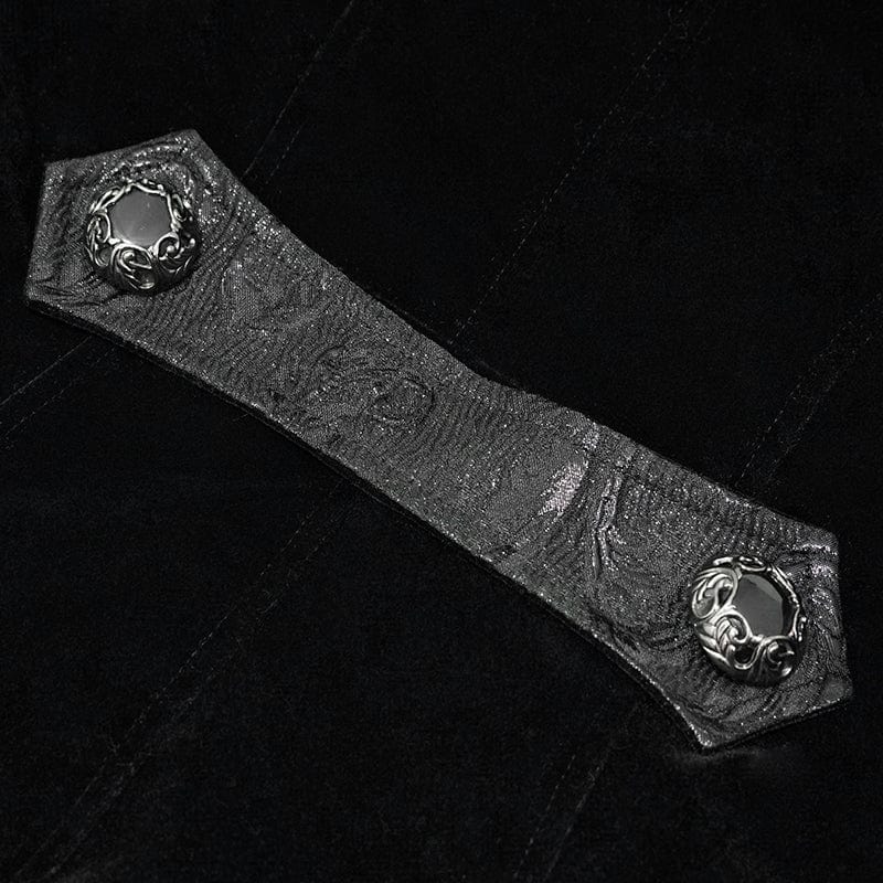 DEVIL FASHION Women's Gothic Cutout Splice Swallow-tailed Jacket