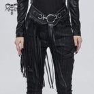 Women's Gothic Elastic Tassels Faux Leather Girdle