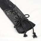 DEVIL FASHION Women's Gothic Faux Leather Splice Distressed Coat with Hood