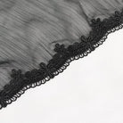 DEVIL FASHION Women's Gothic Flared Sleeved Floral Embroidered Shirt