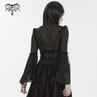 DEVIL FASHION Women's Gothic Flared Sleeved Lace Shirt