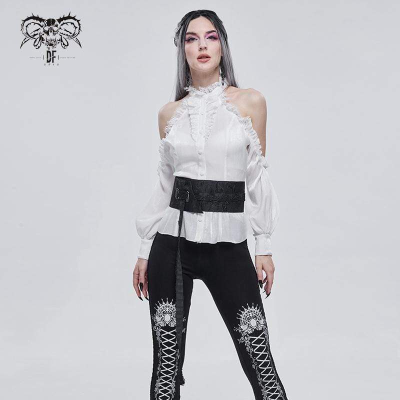 DEVIL FASHION Women's Gothic Floral Adjustable Belt