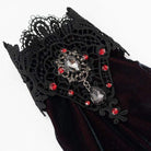 DEVIL FASHION Women's Gothic Floral Color Gradient Gloves