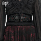 DEVIL FASHION Women's Gothic Floral Embroidered Beaded Belt