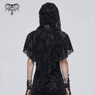 DEVIL FASHION Women's Gothic Floral Mesh Cape with Hood