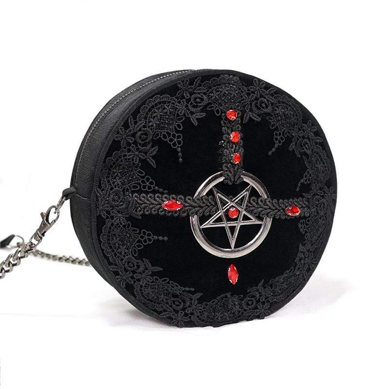 DEVIL FASHION Women's Gothic Floral Star Bag