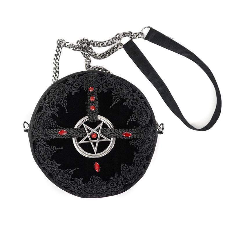 DEVIL FASHION Women's Gothic Floral Star Bag