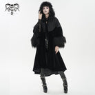DEVIL FASHION Women's Gothic Fluffy Splice Embossed Cloak