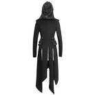 DEVIL FASHION Women's Gothic Front Zip Long Jackets With Hood