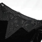 Women's Gothic Irregular Floral Embroidered Black Dress