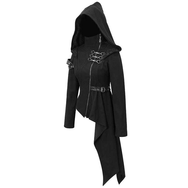 Women's Gothic Irregular Jackets With Hood