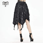 Women's Gothic Irregular Ripped Black Skirt