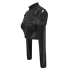 Women's Gothic Lace Overlay Scottish Check Short Puffed Sleeve Tops