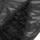 DEVIL FASHION Women's Gothic Lace Splice Faux Leather Leggings