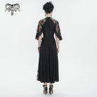 DEVIL FASHION Women's Gothic Lace Splice Split Dress