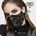 Women's Gothic Mesh Masks With Rivets
