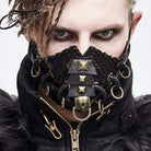 Women's Gothic Mesh Masks With Rivets