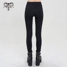 DEVIL FASHION Women's Gothic Mesh Splice Chain Leggings