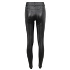 DEVIL FASHION Women's Gothic Mesh Splice Faux Leather Leggings