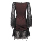 DEVIL FASHION Women's Gothic Off Shoulder Lace Splice Dress
