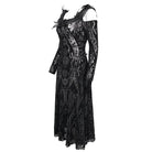 DEVIL FASHION Women's Gothic Off Shoulder Ruffled Sheer Dress