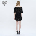 DEVIL FASHION Women's Gothic Off Shoulder Totem Printed Dress