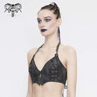 Women's Gothic Punk Grommet and Lacing Detailed Bustiers