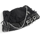 DEVIL FASHION Women's Gothic Ripped Hat with Chain