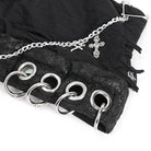 DEVIL FASHION Women's Gothic Ripped Hat with Chain