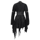 DEVIL FASHION Women's Gothic Ripped kimonos With Chinese Button Belt